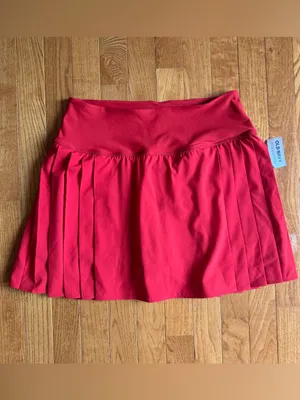 Old Navy Extra High-Waisted StretchTech Pleated Skort NWT Red Size Medium thumbnail 12
