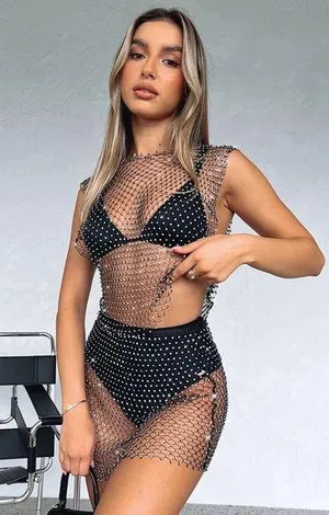 Feel the Beat Mini Skirt Black thumbnail 1