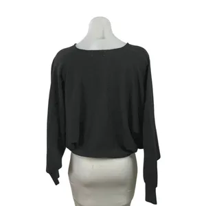 COS Women's Black V Neck Long Dolman Sleeve Relaxed Knit Blouse Top Size XS thumbnail 3