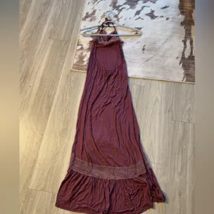 $89 NWOT POL Boho Chic Halter Hi/low Midi Dress – Deep Plum S thumbnail 5