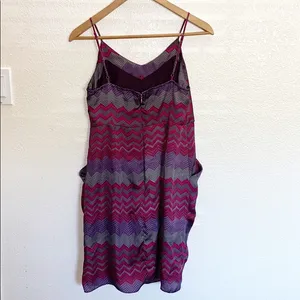 Collective Concepts Chevron Purple Pink & Grey Tank Dress thumbnail 6