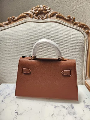 Brown Top Handle Flap Bag with Adjustable Crossbody Strap thumbnail 3