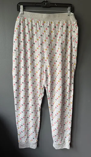 Cuddl Duds XL Lounge Pants with Heart Pattern thumbnail 1