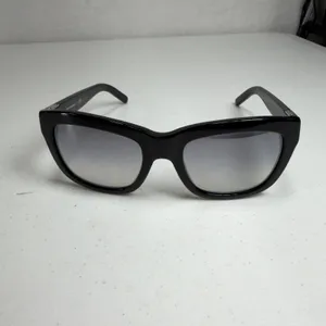 Tory Burch Sunglasses Square Black TY 7075 Silver Logo Grey Gradient Lens thumbnail 3