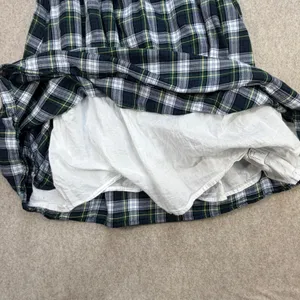 American Eagle Dress Womens M Green Plaid Cottagecore Dark Academia Smocked thumbnail 6