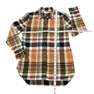Madewell Plaid Flannel Shirt Button Long Sleeve Dark Academia Indie Sleaze thumbnail 3
