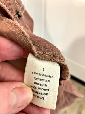 Ultra Flirt Utility Jacket Cotton in Brown Size Large thumbnail 7