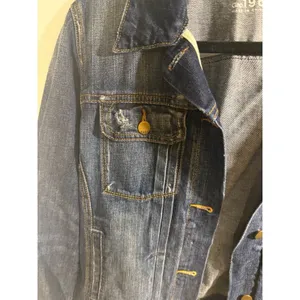 Gap 1969 Women's Denim Jean Jacket Size Large Distressed Trucker thumbnail 3