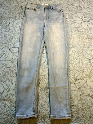 Reformation High & Skinny Crop Jeans St. Lucia Light Wash High Rise Sz 25💛 thumbnail 13