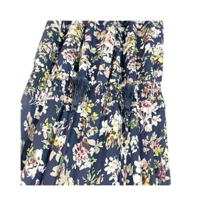 Allison Joy Floral Evereve Corbin Midi Dress S Blue Pink‎ Sleeveless A-line thumbnail 5