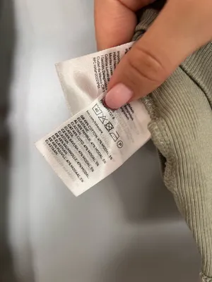 H&M light green ribbed crew long sleeve top thumbnail 6
