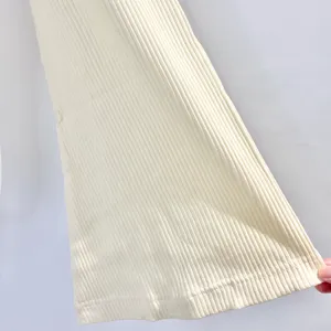 Callahan New Open Front Ring Bell Sleeve Ribbed Vera Top Creme thumbnail 12