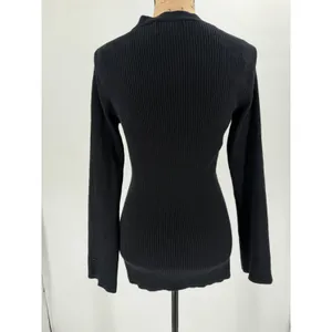 Old Navy Cardigan Sweater Womens L Black SoSoft Lite Ribbed V-Neck Minimalist thumbnail 10