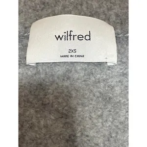 Aritzia Wilfred Dorothy Gray Wool V Neck Long Sleeve Cardigan Sweater Top Sz 2XS thumbnail 5
