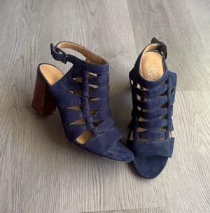 Franco Sarto Faux Suede Cut-Out Heels thumbnail 1