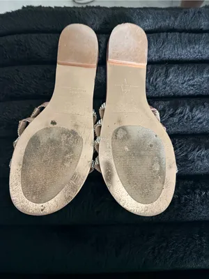 Steve Madden Nude/Tan Rhinestone Slide Sandals thumbnail 3