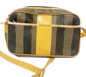 FENDI‎ ROMA Vintage Pequin Striped Small Luxury Designer Crossbody Shoulder Bag thumbnail 1