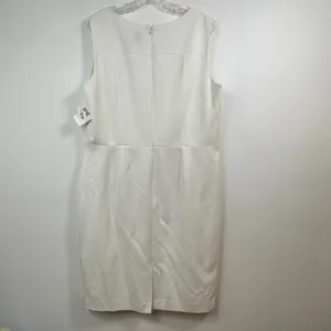 Anne Klein Suit Separates White Sleeveless V-Notch Sheath Dress Size 16 NWT thumbnail 2