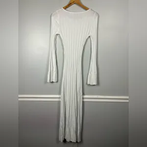 New Meshki Mabel Long Sleeve Knit Maxi Dress white size small thumbnail 8