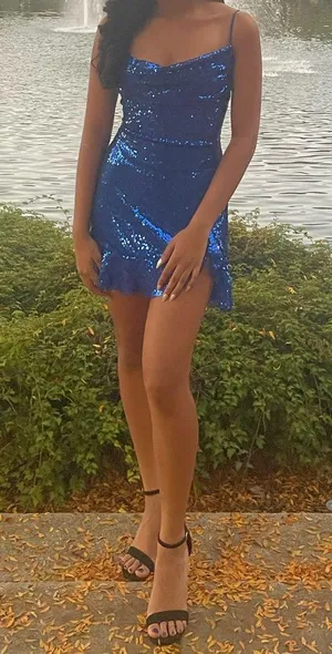 Lucy in the Sky Dress Sequin Blue thumbnail 2