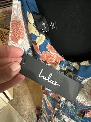 Lulus floral wrap dress with straps and flutter sleeves NWT thumbnail 6