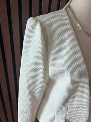 H&M white blazer size 14 NEW cinched in thumbnail 2
