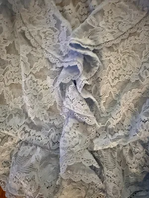 And Now This Light Blue Lace Ruffle Peplum Blouse thumbnail 3