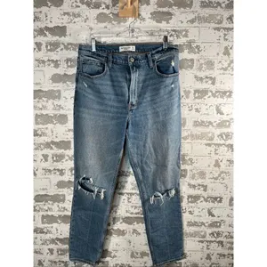 Abercrombie & Fitch | women distressed skinny high-rise denim jeans thumbnail 9