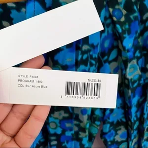 GANNI Azure Blue‎ Wrap Dress 34 thumbnail 9