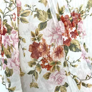 American Eagle Ivory Floral Kimono Duster M Boho Cottagecore Flutter Sleeve thumbnail 11