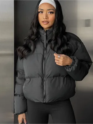 Fabletics Wander Cropped Puffer SZ 2X Winter Fall Trendy Puffer Jacket thumbnail 1