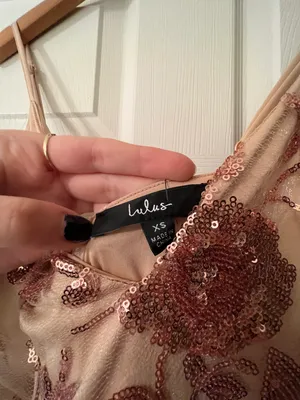 Lulus Rose Gold Sequin Dress thumbnail 4