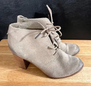 Toms Lunata Tan Burnished Heeled Ankle‎ Boots Size 8.5 thumbnail 1