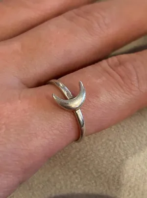 925 sterling silver ring band size 8 lot d8 moon thumbnail 1