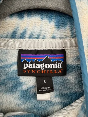 Patagonia Synchilla Snap-T Mighty Mycelium Wavy Blue Fleece S 25455 thumbnail 6