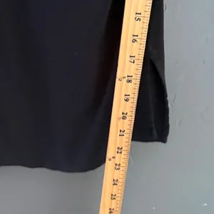 J. Jill Black Pima‎ Cotton V-Neck Short Sleeve Tee Shirt Cuffed Side Slit Small thumbnail 7