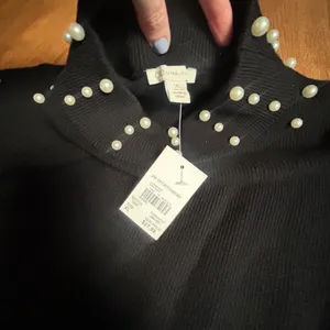 Cato Black Pearl-Accent Mock Neck Sweater thumbnail 4
