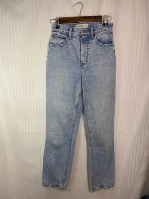 Abercrombie & Fitch 90s Straight Ultra High Rise Jeans Women's Size 24 Curve Lov thumbnail 2