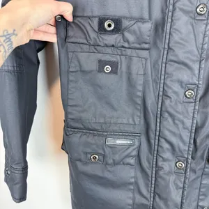 Lauren Ralph Lauren Black Waxed‎ Cotton Barn Jacket Chore Coat Size Small thumbnail 9