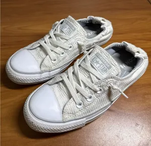 Converse Womens CT All Star Shoreline 558446F White Textured Shoe Sneakers W7 thumbnail 1