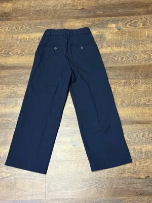 Babaton Agency Pant Wool Blend High Waist Straight Wide Leg Trouser Women 2 Navy thumbnail 7