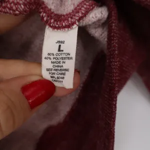 Cali Love Heritage California Zip Up Hoodie Burgundy Red Marl Graphic Large thumbnail 4
