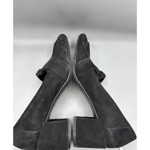 Reaction Kenneth Cole‎ Shoes Womens 8 Black Suede Loafers Fringe Block Heel thumbnail 6
