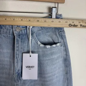 Vervet Blue Jeans Womens 26 Light Wash Leslie 90s Vintage‎ Flare Distressed thumbnail 5