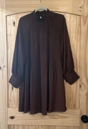 H&M Chocolate Brown dress size medium thumbnail 1