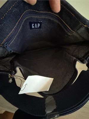 Vintage 2001 GAP Indigo Denim Crossbody Messenger Bag NWT Y2K Satchel Unisex thumbnail 4