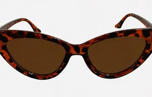 Tortoise Cat Eye Sunglasses Brown Lens Retro Vintage Style Pointed Frame thumbnail 1