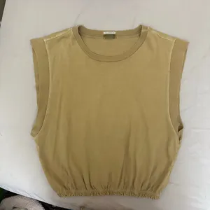 Mother The Swiper‎ Crop Top Bronze Mist Tan Size Small Elastic Band Sleeveless thumbnail 15