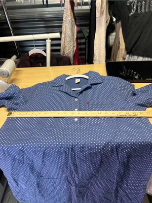 Levi’s NWT Blue Polka Dot Cotton Pajama Sleep Shirt Medium thumbnail 14