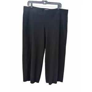 Eileen Fisher Straight Wide Leg Jersey Pants Women's Large‎ Black Stretch #YZ3-4 thumbnail 9